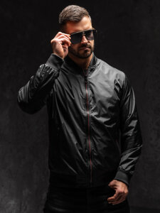 Chaqueta bomber de entretiempo para hombre negro Bolf 7116A1