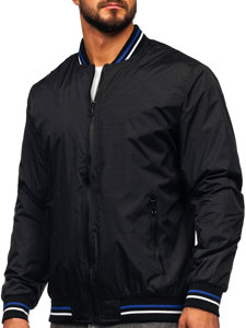 Chaqueta bomber de entretiempo para hombre negro Bolf 7147