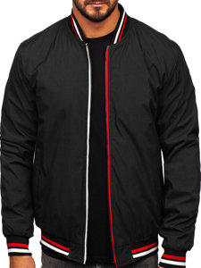 Chaqueta bomber de entretiempo para hombre negro Bolf 84M3001