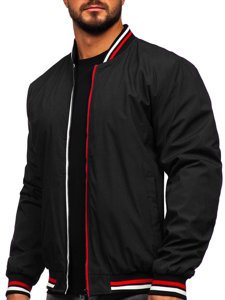 Chaqueta bomber de entretiempo para hombre negro Bolf 84M3001