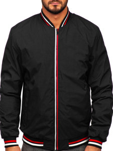 Chaqueta bomber de entretiempo para hombre negro Bolf 84M3001