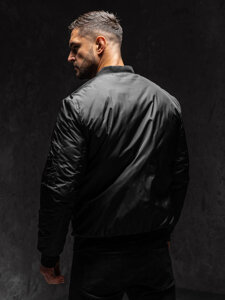 Chaqueta bomber de entretiempo para hombre negro Bolf AK95A1