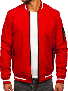 Chaqueta bomber de entretiempo para hombre rojo Bolf 84M3034