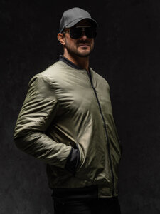 Chaqueta bomber de entretiempo para hombre verde Bolf AK95A1