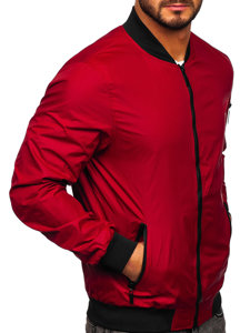 Chaqueta bomber de transición para hombre Rojo burdeos Bolf 5M708