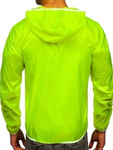 Chaqueta cortavientos de entretiempo con capucha para hombre amarillo y fluorescente BOLF 5060