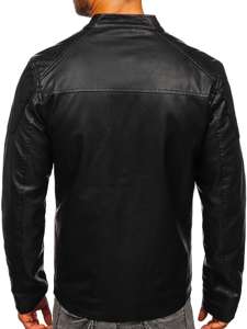 Chaqueta de cuero para hombre negro Bolf 1151