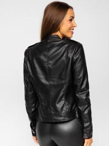 Chaqueta de cuero para mujer negro Bolf 11Z8050