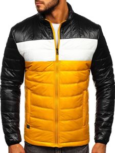 Chaqueta de entretiempo acolchada para hombre amarillo Bolf 6111