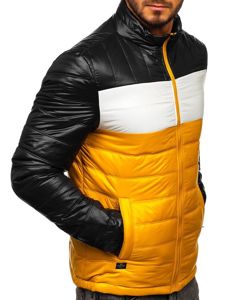 Chaqueta de entretiempo acolchada para hombre amarillo Bolf 6111