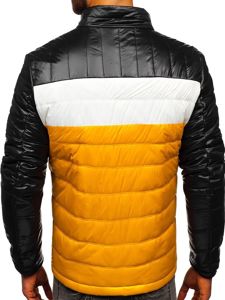 Chaqueta de entretiempo acolchada para hombre amarillo Bolf 6111