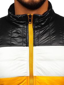 Chaqueta de entretiempo acolchada para hombre amarillo Bolf 6111