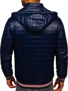 Chaqueta de entretiempo acolchada para hombre azul oscuro Bolf 6191