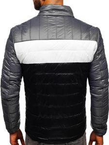 Chaqueta de entretiempo acolchada para hombre negro Bolf 6111