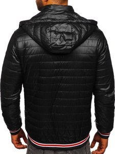 Chaqueta de entretiempo acolchada para hombre negro Bolf 6191