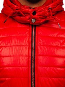 Chaqueta de entretiempo acolchada para hombre rojo Bolf 6191