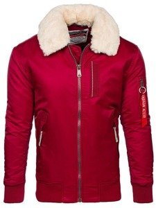 Chaqueta de entretiempo aviador para hombre granate Bolf EX1787