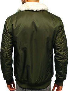 Chaqueta de entretiempo aviador para hombre verde Bolf EX1787