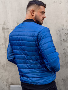 Chaqueta de entretiempo bomber para hombre azul Bolf MY-02