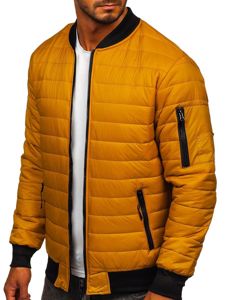 Chaqueta de entretiempo bomber para hombre camel Bolf MY-02