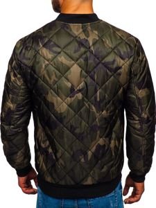 Chaqueta de entretiempo bomber para hombre camuflaje caqui Bolf MY01