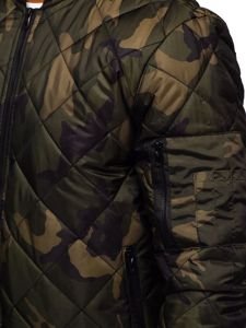 Chaqueta de entretiempo bomber para hombre camuflaje caqui Bolf MY01