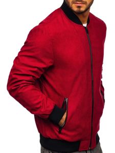 Chaqueta de entretiempo bomber para hombre rojo Bolf 6118