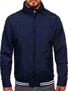 Chaqueta de entretiempo con capucha escondida para hombre azul oscuro Bolf 5M3101