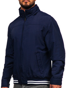 Chaqueta de entretiempo con capucha escondida para hombre azul oscuro Bolf 5M3101