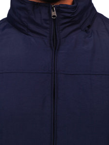 Chaqueta de entretiempo con capucha escondida para hombre azul oscuro Bolf 5M3101