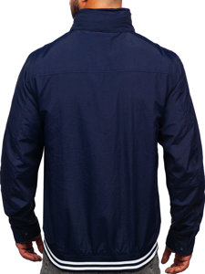 Chaqueta de entretiempo con capucha escondida para hombre azul oscuro Bolf 5M3101