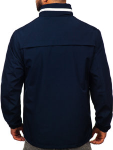 Chaqueta de entretiempo con capucha escondida para hombre azul oscuro Bolf 5M3105