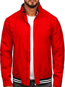 Chaqueta de entretiempo con capucha escondida para hombre rojo Bolf 5M3101