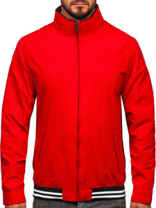 Chaqueta de entretiempo con capucha escondida para hombre rojo Bolf 5M3101