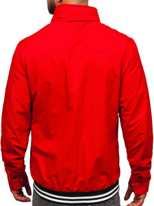 Chaqueta de entretiempo con capucha escondida para hombre rojo Bolf 5M3101