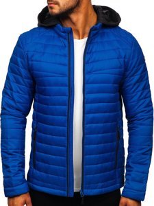 Chaqueta de entretiempo deportiva para hombre azul Bolf AB031