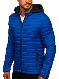 Chaqueta de entretiempo deportiva para hombre azul Bolf AB031