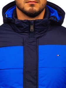 Chaqueta de entretiempo deportiva para hombre azul oscuro Bolf 1982