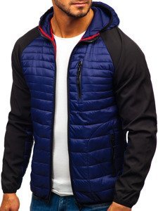 Chaqueta de entretiempo deportiva para hombre azul oscuro Bolf LY1020