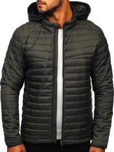 Chaqueta de entretiempo deportiva para hombre caqui Bolf AB031