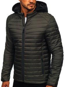 Chaqueta de entretiempo deportiva para hombre caqui Bolf AB031