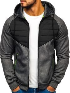 Chaqueta de entretiempo deportiva para hombre grafito Bolf KS1890