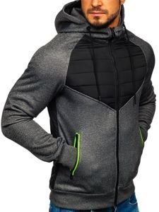 Chaqueta de entretiempo deportiva para hombre grafito Bolf KS1890