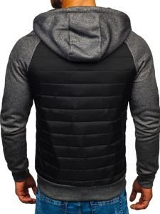 Chaqueta de entretiempo deportiva para hombre grafito Bolf KS1890