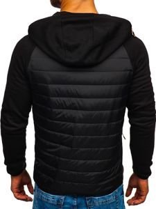 Chaqueta de entretiempo deportiva para hombre negra Bolf KS1885