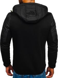 Chaqueta de entretiempo deportiva para hombre negra Bolf KS1887