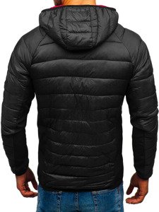 Chaqueta de entretiempo deportiva para hombre negra Bolf LY1019