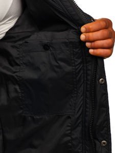 Chaqueta de entretiempo deportiva para hombre negro Bolf 1982