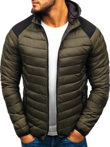 Chaqueta de entretiempo deportiva para hombre verde Bolf LY1003