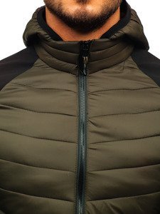 Chaqueta de entretiempo deportiva para hombre verde Bolf LY1003